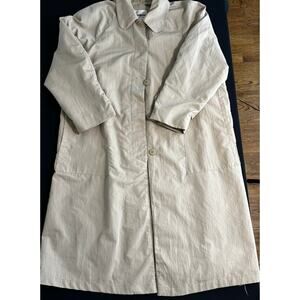 Vintage Women's Trench Coat Aqua Sheen Size 14